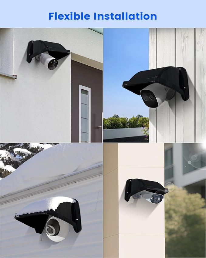 Universal Security Camera Sun Rain Cover Shield, ABS Plastic Weatherproof