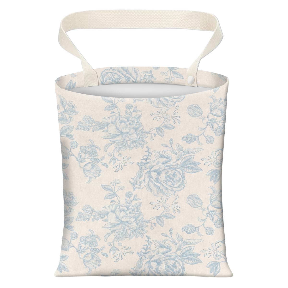 Cute Car Trash Can, Hanging Canvas Car Back Seat Organizer and Storage Bag, Funny Car Trash Bag For Travelling, Outdoor Cute Red Floral