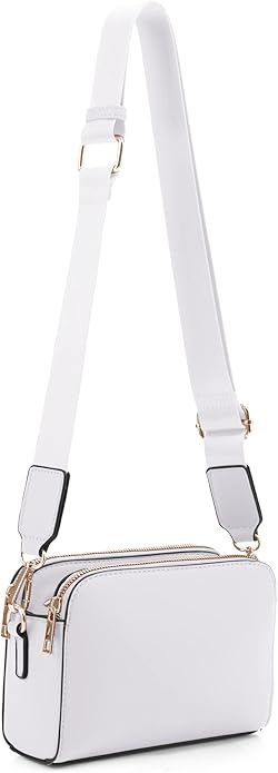 EVVE Crossbody Bags for Women Trendy Triple Zip Small Crossbody Camera Bag Purse