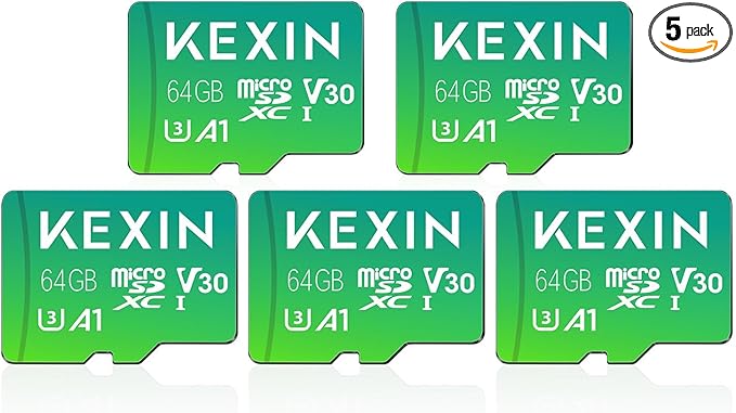 KEXIN Micro SD Card 64GB 5 Pack microSDXC Memory Card Class 10 Micro SD Card
