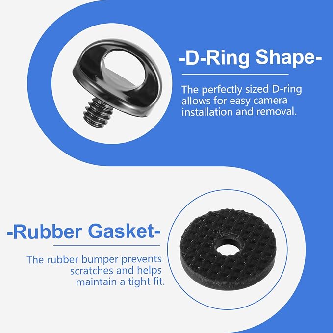 Skrfren 1/4" Camera Neck Strap Screw Holder