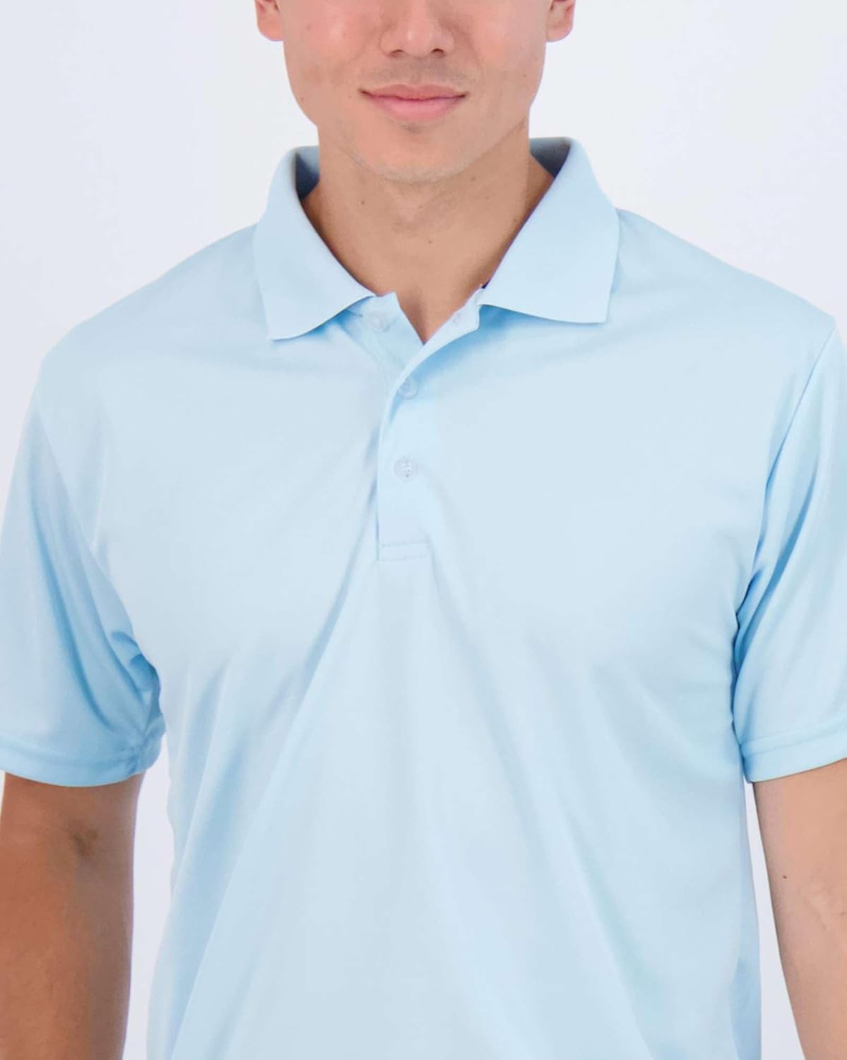 Real Essentials Men's Short Sleeve Golf Polo - Moisture-Wicking Casual Workout Shirt | Big & Tall