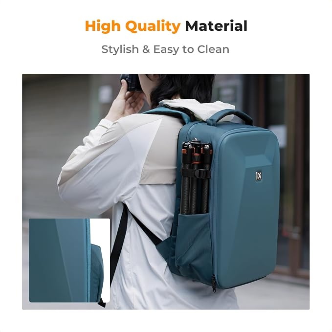 K&F CONCEPT Camera Backpack, Hardshell Photography DSLR Camera Bag