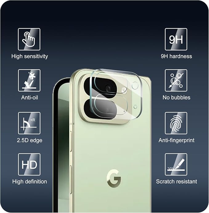 4-Pack Camera Lens Protector for Google Pixel 10 Pro Fold, Tempered Glass