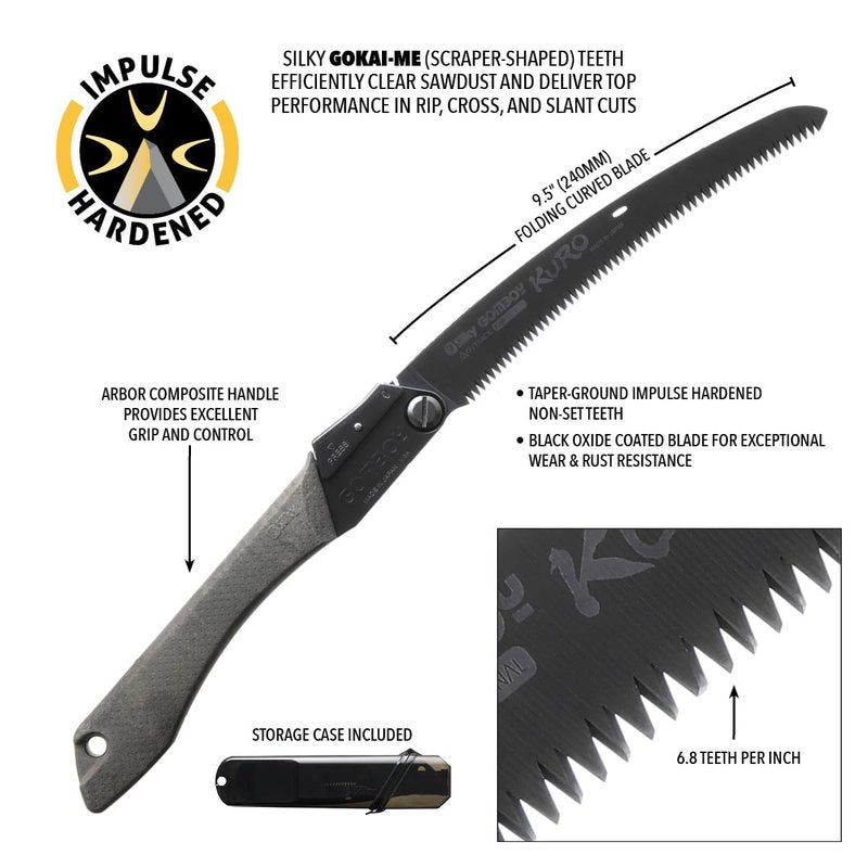 Silky Limited Edition GomBoy Kuro 240mm Folding Saw (801-24)