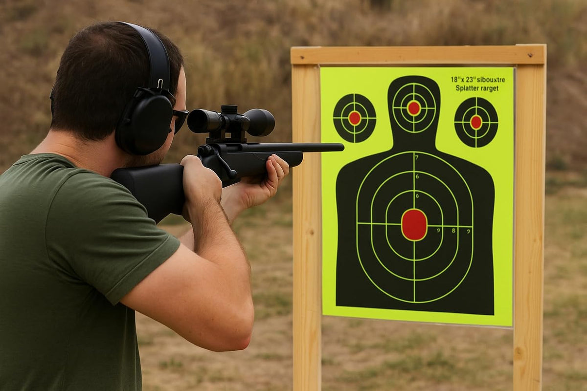 Splatter Targets 18x24 - Waterproof 5-Pack | High Visibility Reactive Paper for Rifles, Pistols & Shotguns