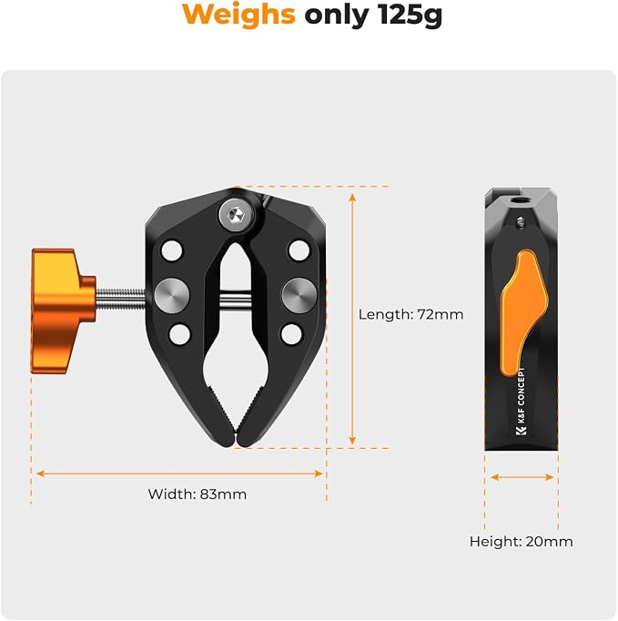 K&F CONCEPT Camera Mount Clamp, Super Crab Clamp