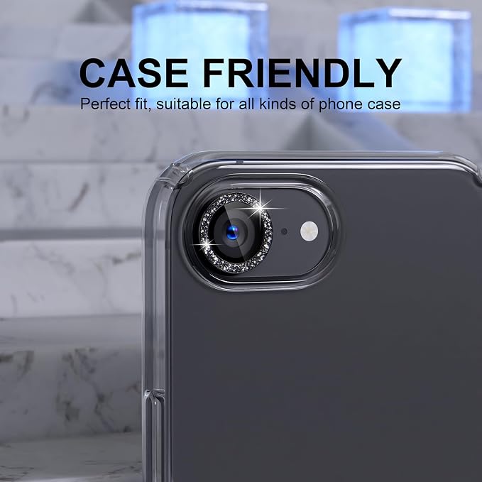 Choiche Compatible for iPhone 17e / 16e Camera Lens Protector Bling, 9H