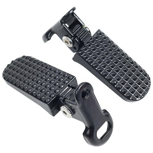1 Pair Mini Bike Foot Pegs,Bike Rear Pedals Aluminium Alloy Non Slip Bicycle Pegs Quick Release Foot Plates Pedals for Mountain Cycle and Folding Bicycle(Color:Black)