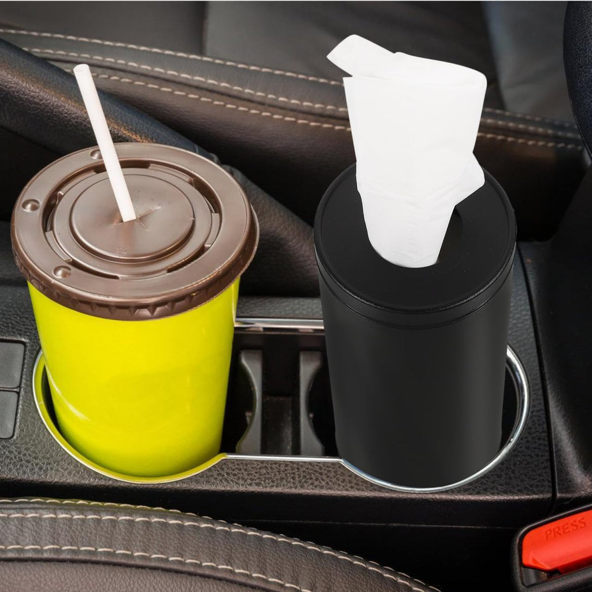 Luxshiny Car Tissue Box: Aluminium Alloy Round Tissue Holder