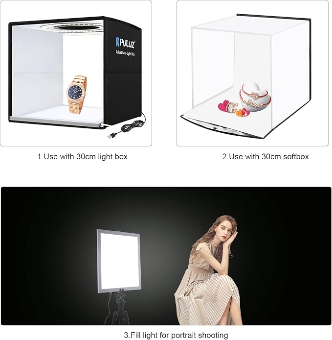 PULUZ 29cm Photography Shadowless Light Panel Ultra Bright LED Fill Light