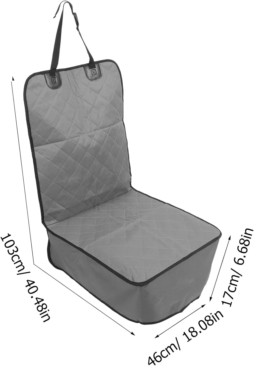 Beaupretty Pet Cover Waterproof Oxford Fabric Dog Protector Mat Gray for Backseat Travel