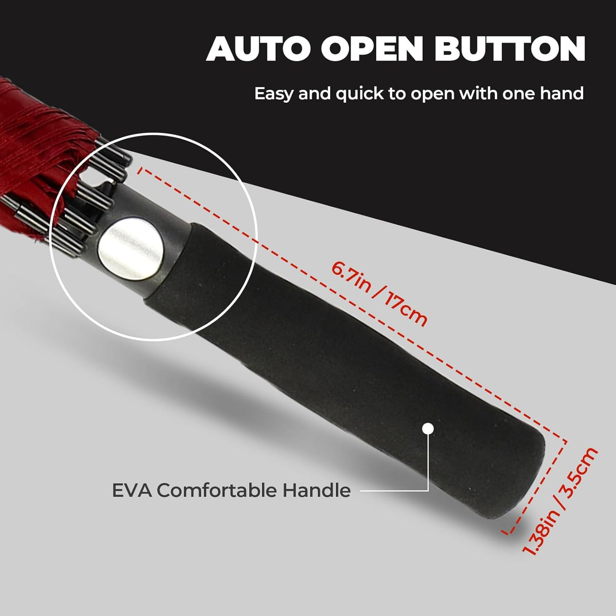 ZDSSM Automatic Open Golf Umbrella - Extra Large 54/62/68/72 Inch Windproof & Waterproof Double Canopy