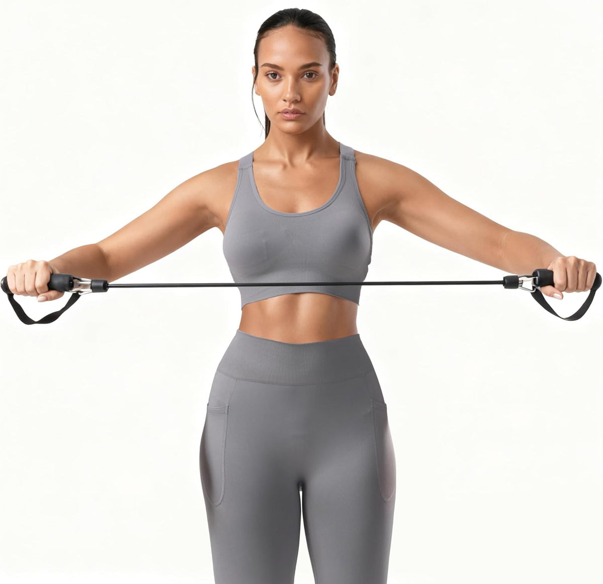 Skiennix Sports Bras for Women - High Support Racerback Design with Adjustable Straps | Padded Seamless Yoga Bra