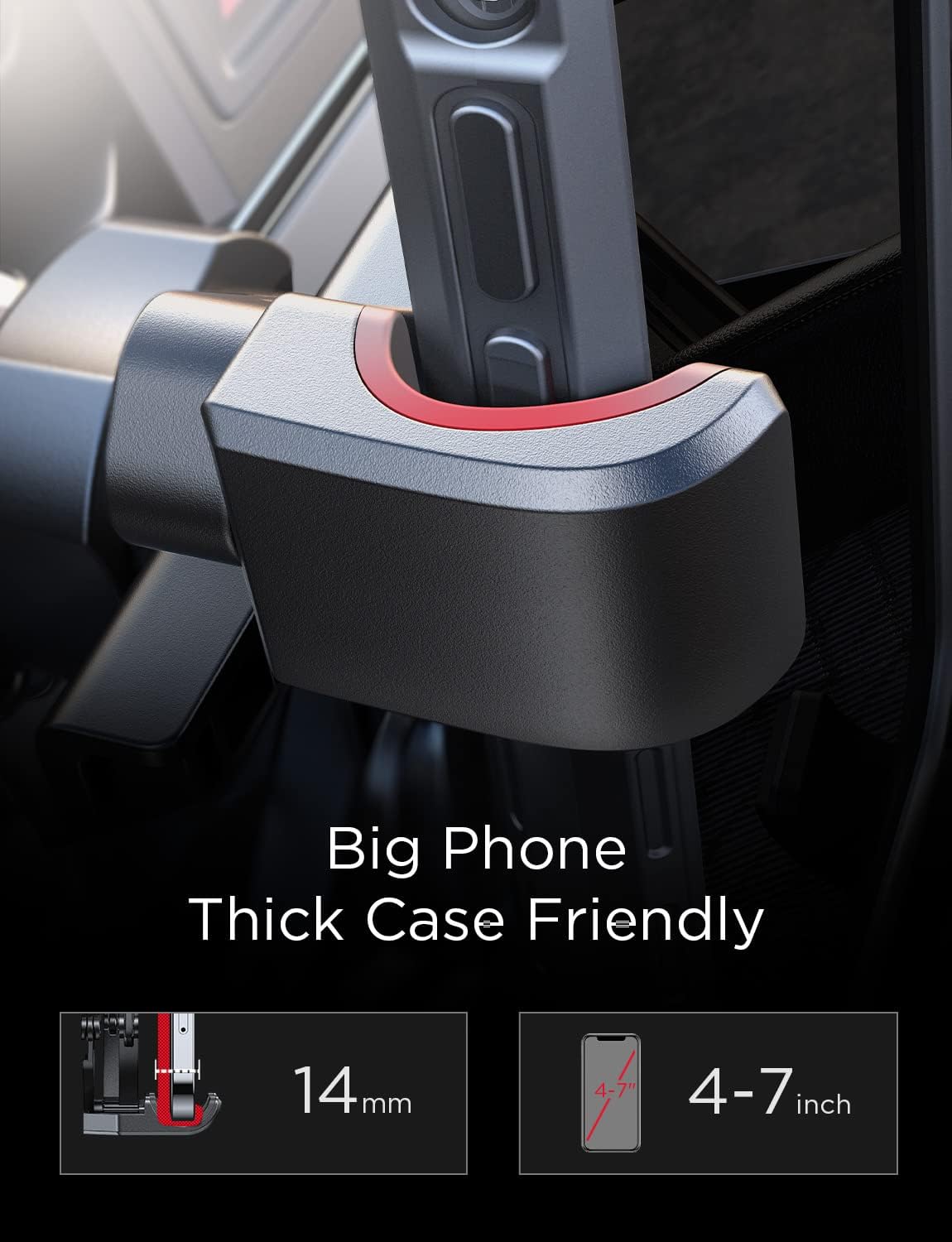 AINOPE Car Vent Phone Mount Holder for iPhone 17 Pro Max Car Mount [Drop-in Grip] Phone Holders for Your Car Air Vent Interior Accessories Gifts for Men for iPhone 17 Pro Max 16 15 14 Galaxy S26, Red