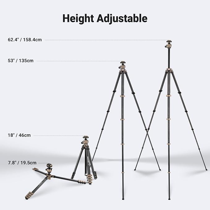NEEWER LITETRIP Carbon Fiber Travel Tripod