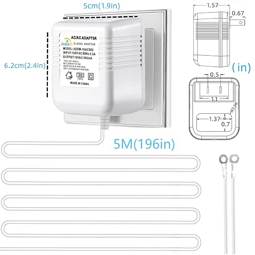 XZGm18V500MA doorbell Power Adapter, Video doorbell Special Power Transformer