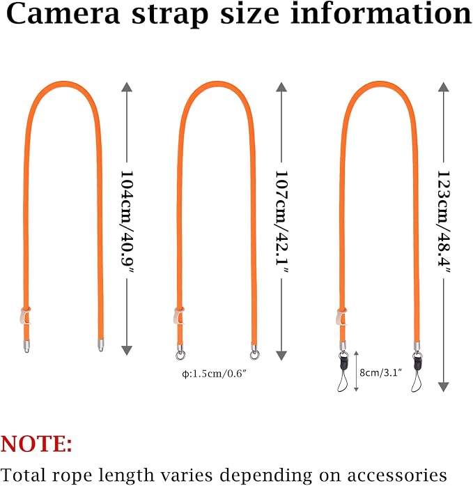 VOVMOEYA Nylon Braided Camera Rope Strap, Camera Neck Shoulder Strap