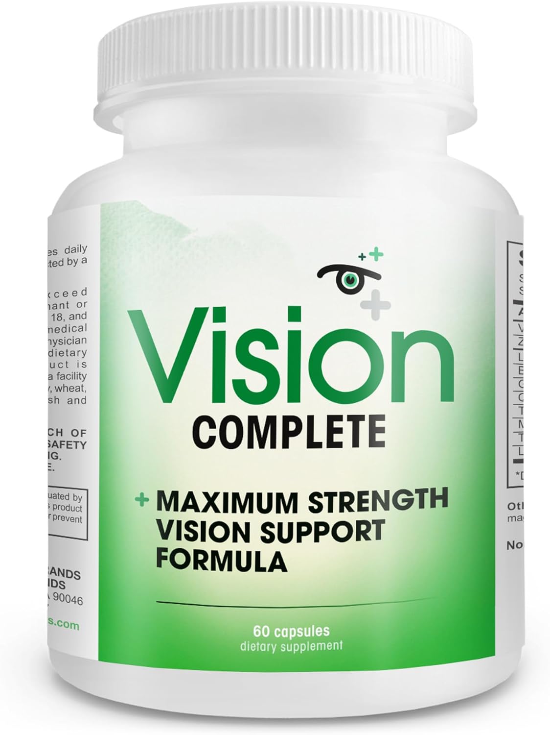 Vision Complete Natural Eye Support - Maximum Strength Lutein Blend for Daily Vision Health