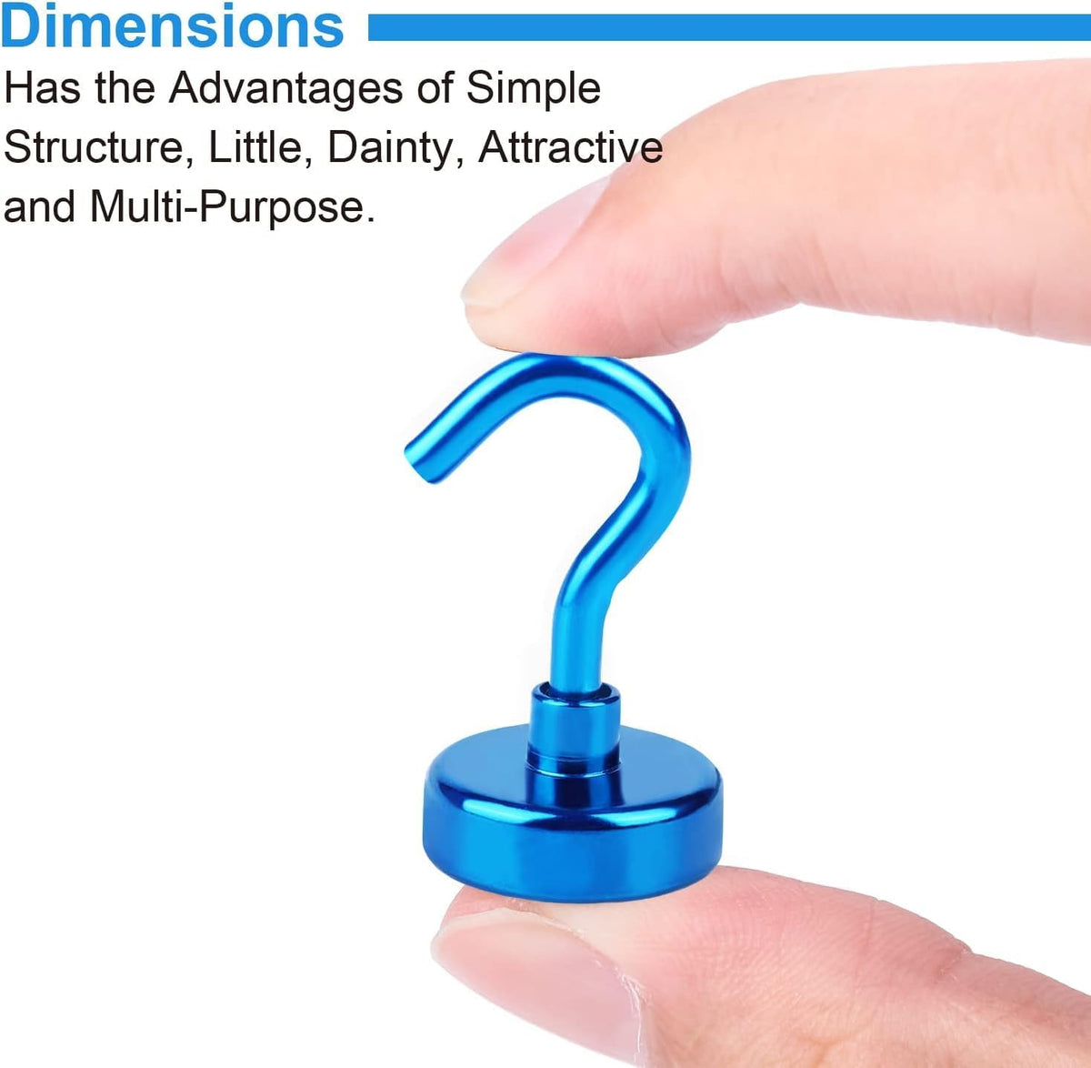 DIYMAG Magnetic Hooks 20pcs 30lbs+ Cruise Essentials 2026 Magnet Hook Blue