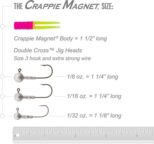 Leland's Lures Crappie Magnet Fishing Kit - 96 Bodies, 15 Jig Heads & 4 E-Z Floats for Ultimate Catch
