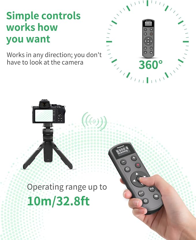 for Nikon Camera Remote Control, Hanpusen Rechargeable Wireless Shutter Release