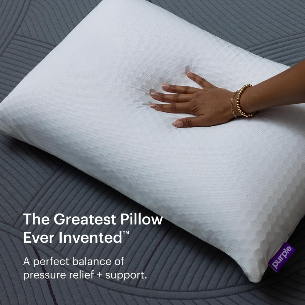 Purple Harmony Pillow - Medium Loft, King Size - Cooling Gel Neck Pillow