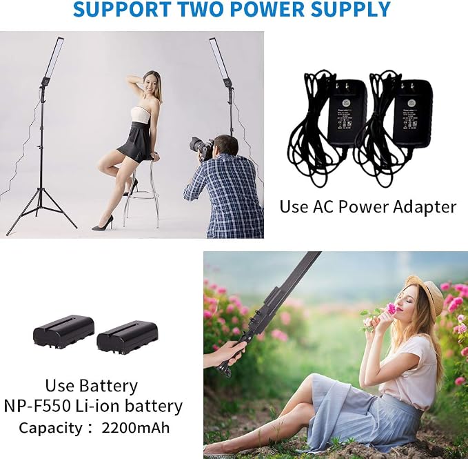 LED Video Light Battery Powered Photography Light Portable Handheld Wand