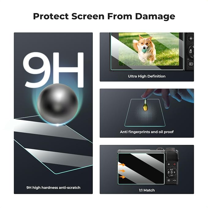 K&F CONCEPT 3 Pack Camera Screen Protector Compatible