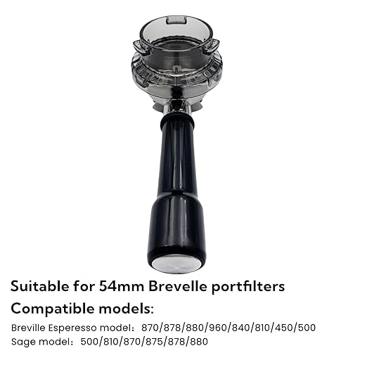 54mm Espresso Dosing Funnel and Puck Screen Set for Breville Barista Portafilters, Compatible Breville 8series Barista and Bambino Espresso Machines Dosing Funnel, Grey