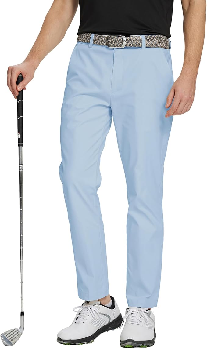 M MAELREG Golf Pants Men Quick Dry - 30"/32"/34" Stretch Lightweight 5 Pockets Water-Resistant Casual Mens Dress Pants