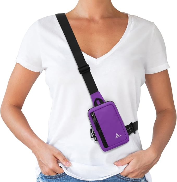 Peicees Small Crossbody Bag for Men Women Mini Sling Bag Travel Running Phone