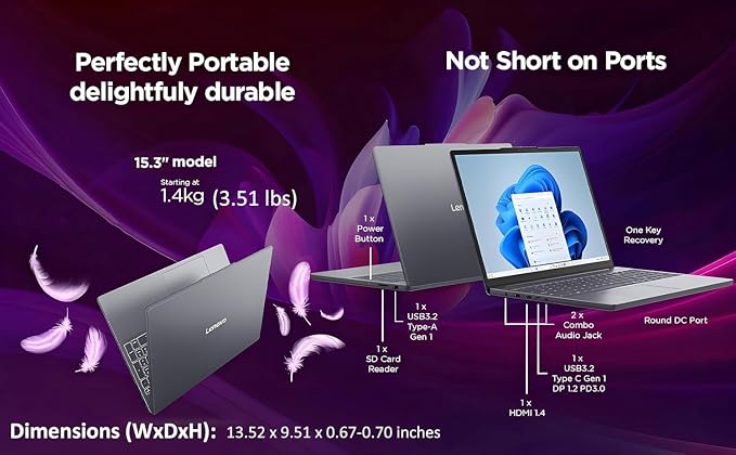 Lenovo New IdeaPad Slim Business Laptop(2026-2027 Premium Edition), Intel 10-Core i7-13620H(Beats i9-11900H), 40GB DDR5, 1TB PCIe, 15.3" WUXGA Anti-Glare Display, Windows 11 Pro with MS365 for Web