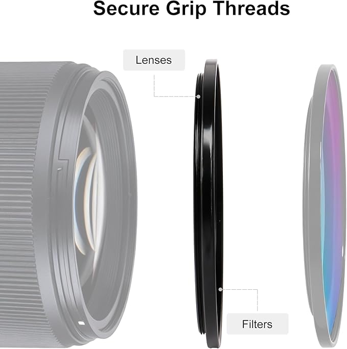 Camkix 77-82mm Step-Up Filter Ring Adapter, 77mm to 82mm