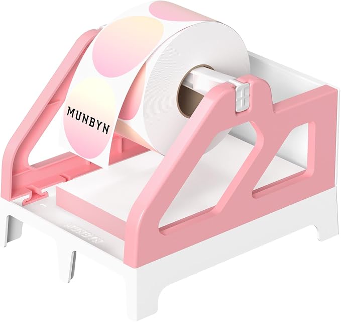 MUNBYN Label Holder for Rolls and Fan-Fold Labels, Thermal Sticker Roll Holder