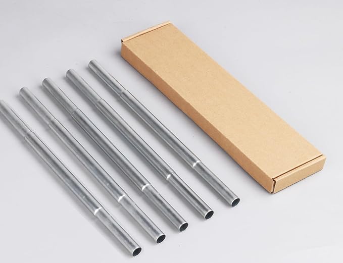 5PCS Golf Club Extensions Steel Shaft Iron Length Extension Kit Repair Replacement, Silver