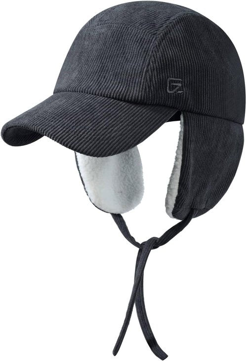 GADIEMKENSD Winter Trapper Hat - Ear Warmer Flaps & Corduroy Design for Men and Women