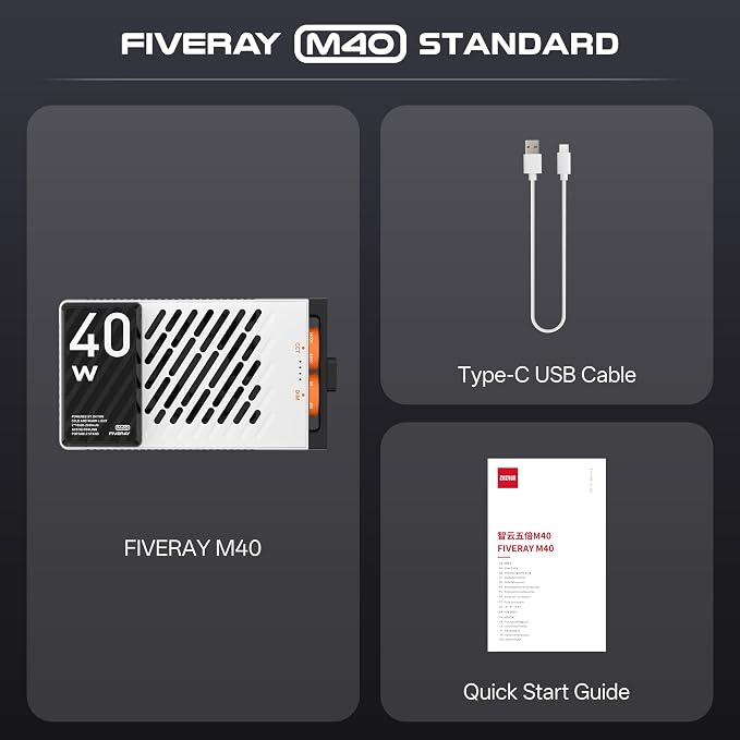 ZHIYUN FIVERAY M40 Video Light, 40W Portable Camera Light, 14000 Lux, CRI/TLCI