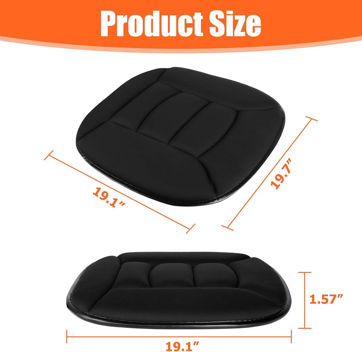 Car Seat Cushion for Long Sitting, Memory Foam Cushion for Office Chairs, Car Driving, Soft and Comfortable Support for Tailbone, Pain and Pressure Relief, Comfort(Black)