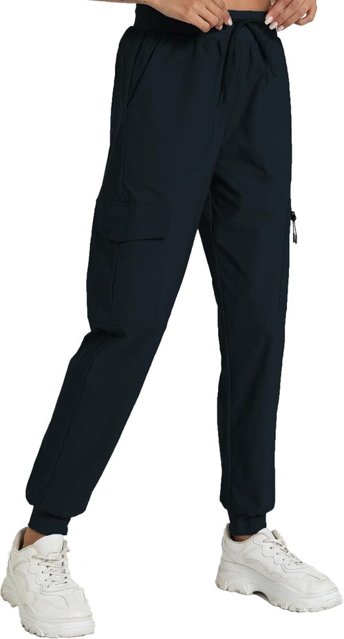 Haowind Cargo Pants for Women - Lightweight Athletic Joggers with Pockets for Outdoor Activities