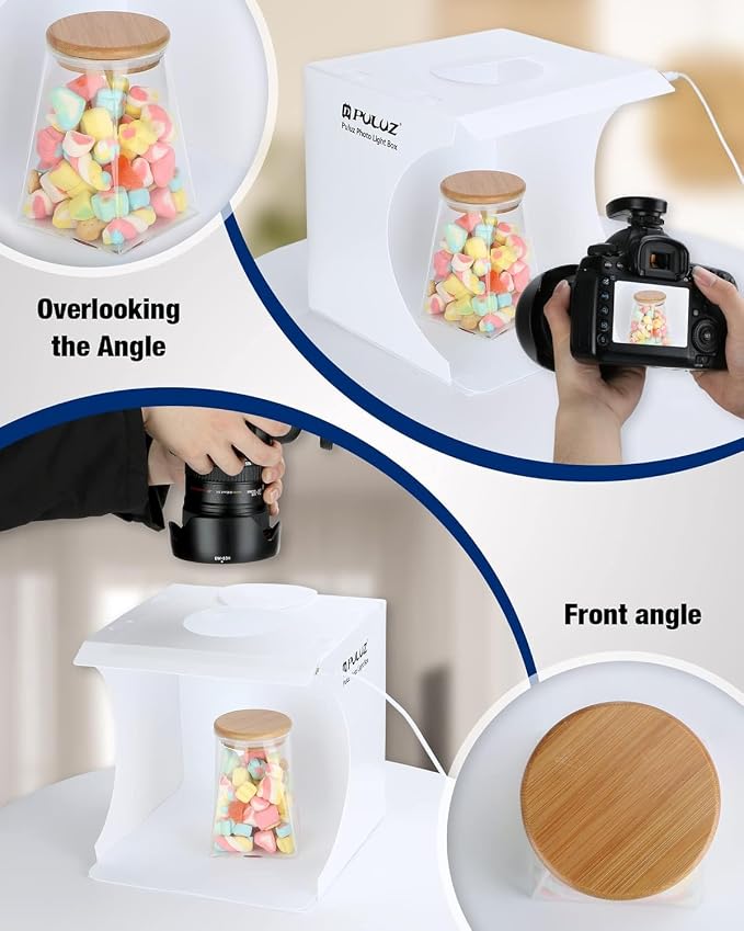 Mini Photo Studio Box, PULUZ 20cm Portable Photography Shooting Light Tent Kit
