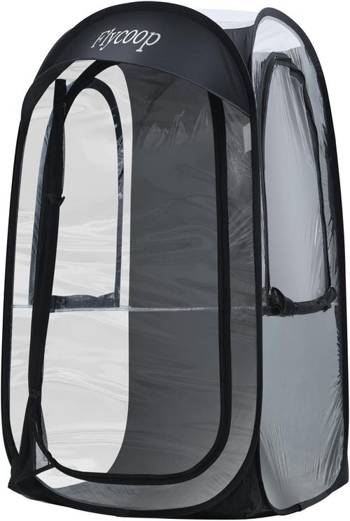 Flycoop Sports Tent - Portable Pop-Up Shelter for 1 Person | 37" L x 37" W x 63" H Winter Camping Pod