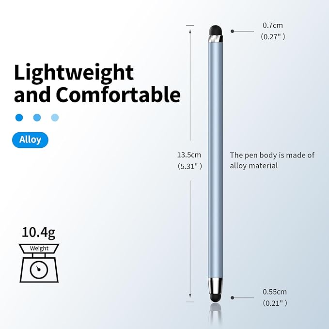 Stylus Pen for Touchscreen, 2-in-1 High Sensitivity & Accuracy | Rubber tip