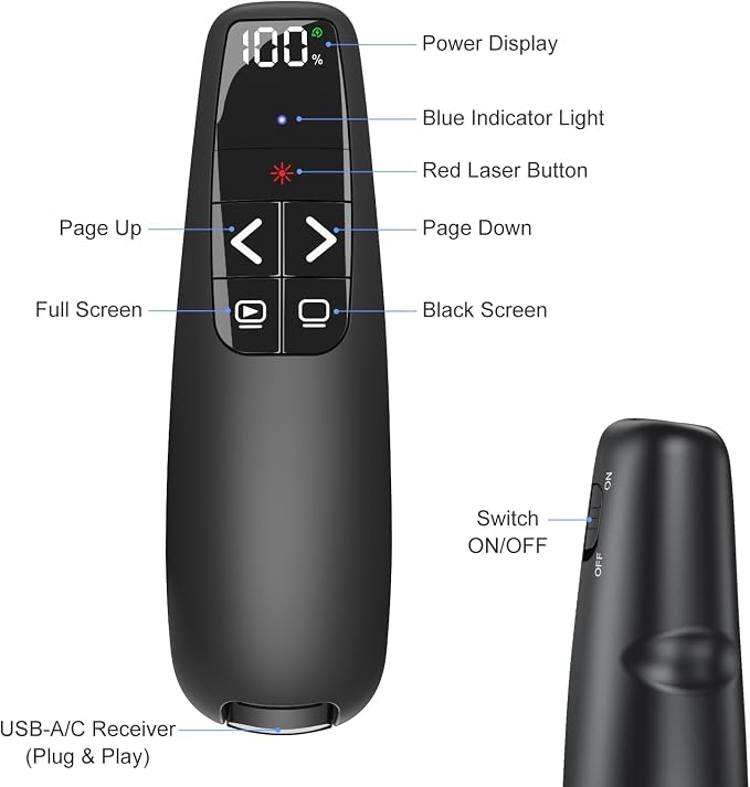 Rechargeable Presentation Clicker