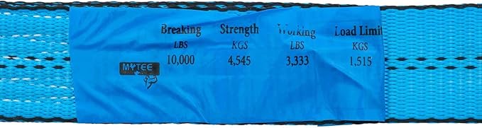 Mytee Products (4 Pack 2 Inch x 27 FT Blue Ratchet Strap with J Hooks - 10,000 Lbs Breaking Strength - Heavy Duty Tie Down Cargo Truck Straps with Wire Hooks for Flatbed, Truck, Trailers Pickup