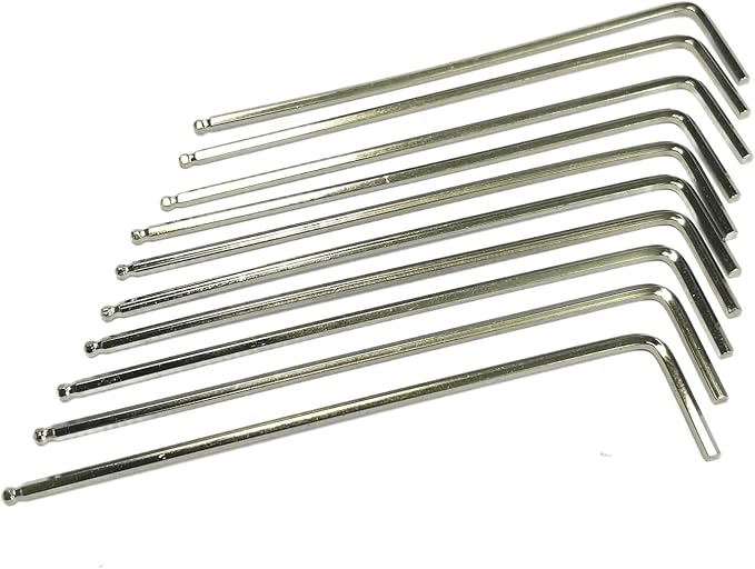 10pcs 2mm Ball End Allen Wrench sets,2mm Hex Key Wrench set,2mm ball end Hex Driver allen key Door Key L Shaped hex wrench set with Long Arm 95mm lengh.2mm ball end hex wrench