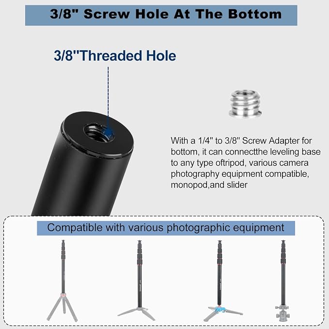 Koolehaoda 57" Aluminum Tripod Extension Centre Column Extender | 5 Section