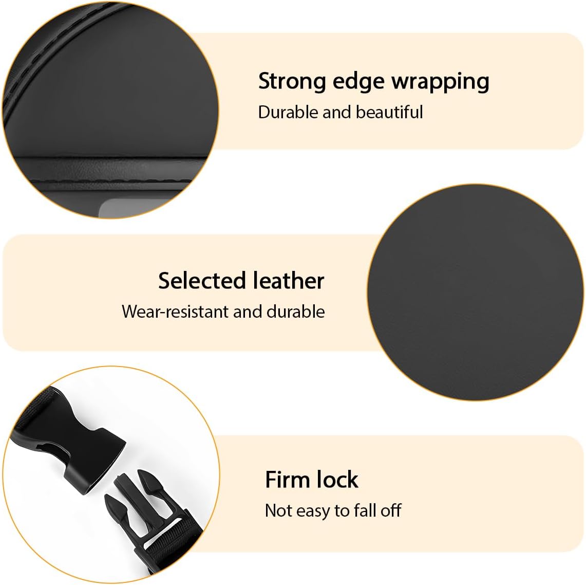 Car Backseat Organizer, 4 Storage Pockets Vehicle Back Seat Protector Kick Mat with Touch Screen Tablet Holder, Automotive Travel Storage Accessories, Universal for Truck SUV RV