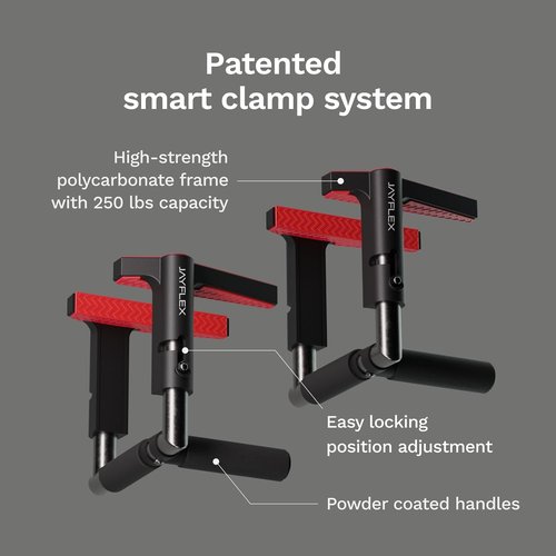 Jayflex CrossGrips Compact Pull Up Bar - Adjustable Door Frame Bar for Home Fitness | 250 lbs Capacity