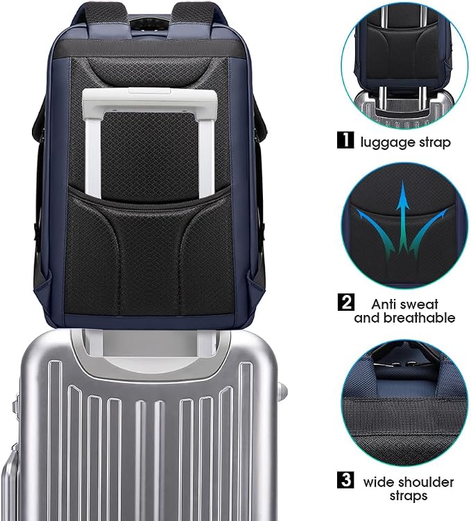 BANGE Mens Business Backpack for Work, Computer Backpacks for Laptops for 17.3